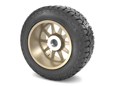 OFF ROAD WHEEL AND TIRE 14 3D model