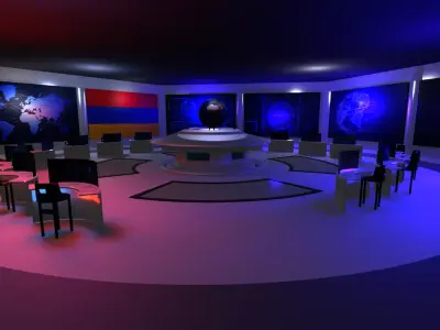 Command Center - Control Room- Military Base - Armania Low-poly 3D model