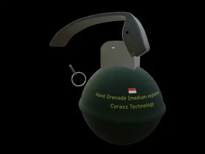 Hand Grenade medium explosive Cyraxz technology 3D model
