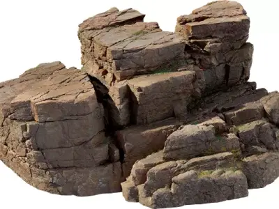 Rock white 3 Free 3D model