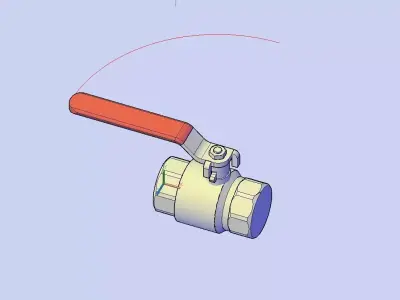 Ball valve CGR Female DN8 DN50 3D model