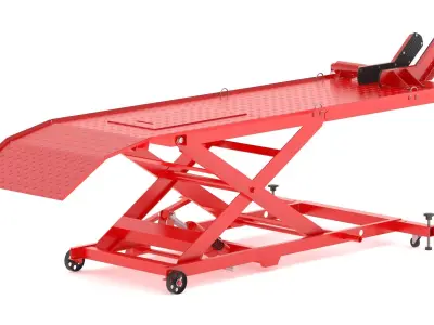 Foot Pedal Operated Hydraulic Lift Table Manual Lifting Platform 3D model