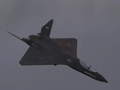 YF-23 black widow II Free low-poly 3D model