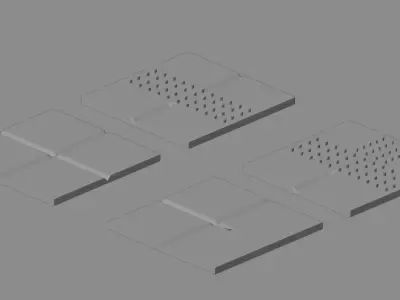 Heritage Transit Modular Subway Floor Kit Low-poly 3D model