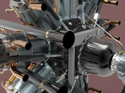 Bristol Mercury Free 3D model