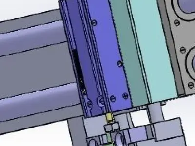 Gantry load and unload mechanism 3D model