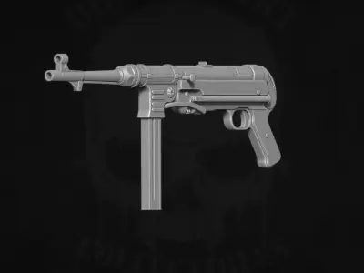 MP40 3D printable files for action figures 3D print model