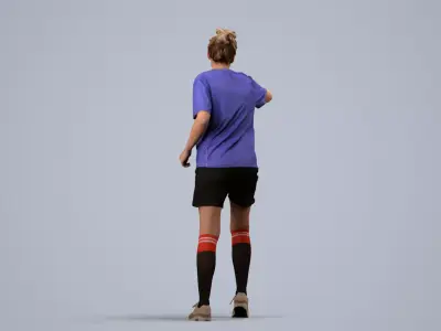 00485Elsje005 - Adult Caucasian woman exercising in athletic 3D model