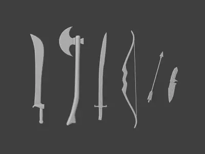 Medieval Weapons 3D model