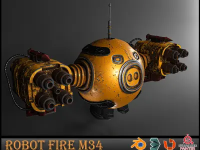 Robot Fire M34 3D model