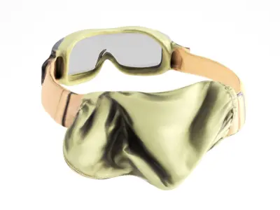 Military tactical glasses 03 Low-poly 3D model