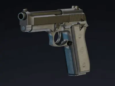 Taurus PT92 Low Poly Low-poly 3D model