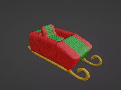 Christmas Sleigh Free 3D model