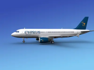 Airbus A320 Cyprus 3D model