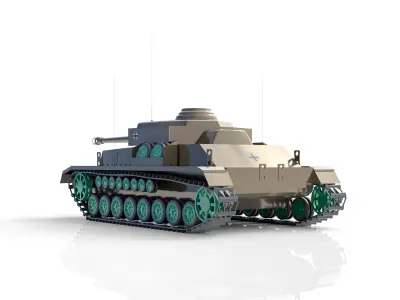 German Tank Panzerkampfwagen IV 3D model