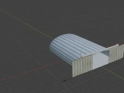 Aircraft Hanger V4 Low Poly with Animation Free low-poly 3D model