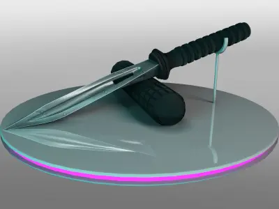 Military Twist dagger 3D model