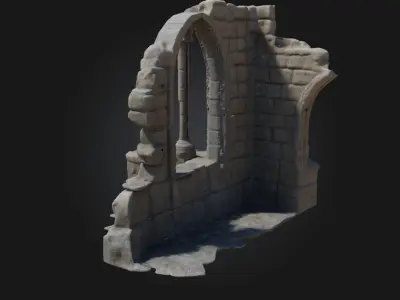 Ancient Stone Arch Ruins  Echoes of Lost Architectural Glory 3D model