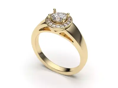 solitaire with ring sizes  8 part S129 3D print model