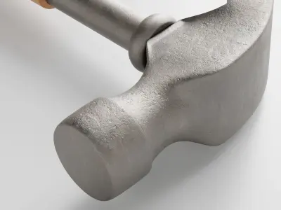 Hammer Low-poly 3D model 11