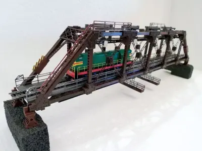 Railway bridge scale H0 3D print model