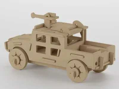 Jeep-Object 009193  Low-poly 3D model