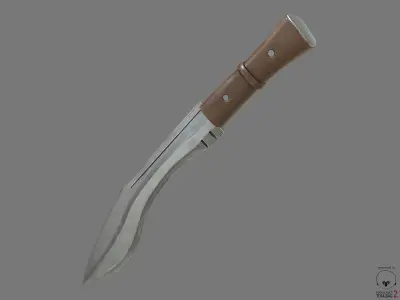 Combat Knife PBR Low-poly 3D model
