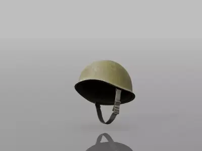 WWII Military Helmet High Quality Low Poly Model Low-poly 3D model