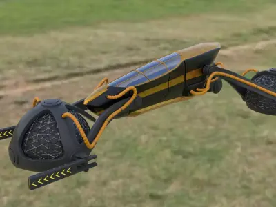  Land vehicle sci fi air 3D model