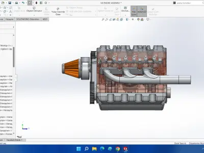 V6 ENGINE SOLIDWORKS 3D model