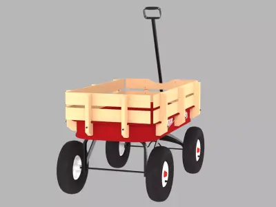 Radio Flyer Wagon 3D Model 3D model