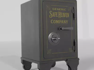 Low-Poly Vault Safe - Optimized for Games Low-poly 3D model