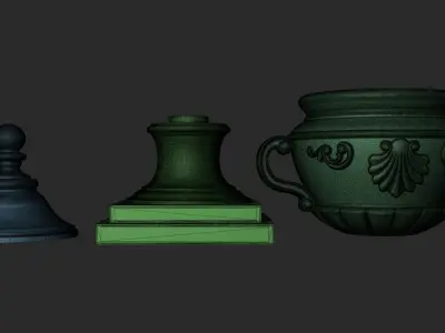10 Classical Vases and Urns 3D model FREE SAMPLE Free 3D model