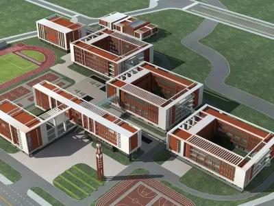 School Building 3D model order