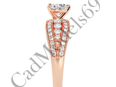 Engagement Ring44 3DM Model with 28 IMAGES and 7 VIDEOS 3D print model