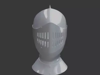 Medieval Knight Helmet 3D Printable 3D print model