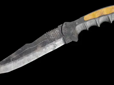 Knife Low Poly Low-poly 3D model purchase