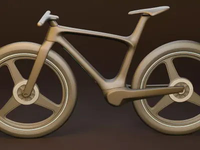 Futuristic Bicycle high-tech look  3D model