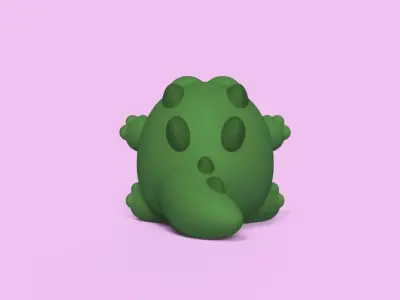 Round Alligator 3D print model
