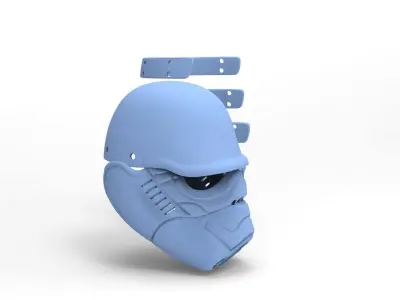 STORMTROOPER HELMET SAMURAI FOR 3D PRINTING 3D model