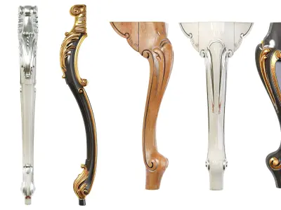 Collection of 30 classic furniture legs Part 2 3D model
