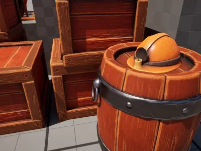 Stylized Mine Props Pack Low-poly 3D model