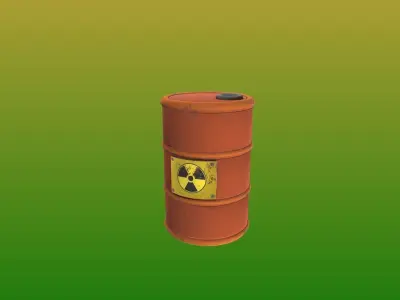Toxic Barrel Game Asset Free low-poly 3D model