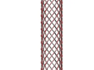Braid copper wire mesh Free 3D model