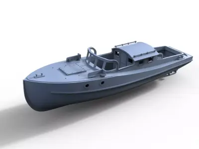 Chief boat for battleship Bismarck 3D print model