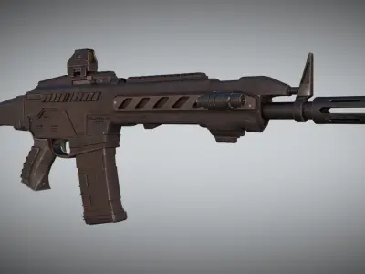 Sci-Fi Gun Low-poly 3D model purchase