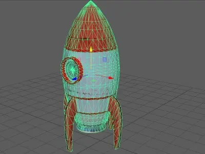 cohete rocket ship 3D model
