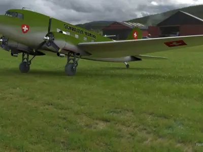 Douglas DC-3 Free 3D model