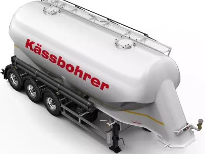 Cement Trailer KASSBOHRER 3D model