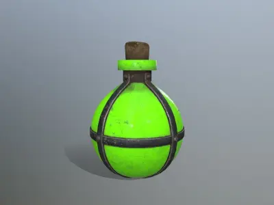 potion bottle Low-poly 3D model purchase